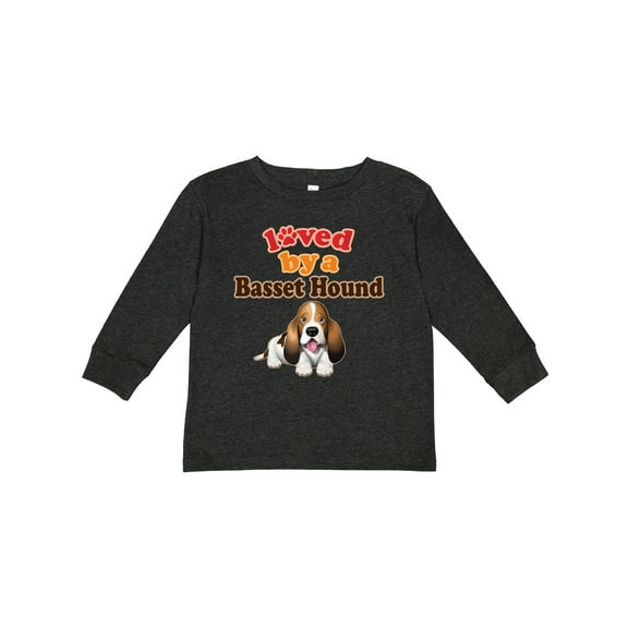 Inktastic Basset Hound Dog Lover Gift Boys or Girls Long Sleeve Toddler T-Shirt