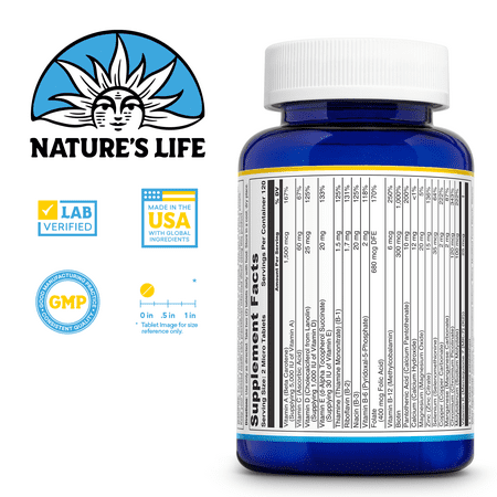 Nature's Life Mighty Mini Vite | Complete Daily Multivitamin | No Iodine or Iron | Easy to Swallow | 240 Micro Tablets