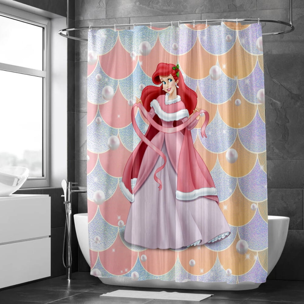 The Little Mermaid Shower Curtain,S90*180cm,Bathroom Decor