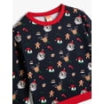thumbnail image 3 of Christmas Themed Santa Claus Printed Hoodie Elastic Cuffs and Waist, 3 of 3