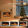 thumbnail image 5 of Tcisa 36" Electric Fireplace, Recessed and Wall Mounted Low Noise Ultra Thin Thermostatic Fireplace Remote Control with Timer, Touch Screen, Adjustable Flame Colors, 5 of 8