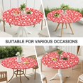 thumbnail image 7 of Red Christmas Deer and Gift Pattern Round Fitted Tablecloth with Elastic Edge,Dining Table Cover Waterproof,Outdoor Round Tablecloth for Camping,Dining,Indoor and Outdoor, 7 of 7