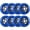 Deep Sea Blue, variant on Rollerex VXT500 Inline Skate Wheels (8-Pack) (Various Size & Color Options Available) (Deep Sea Blue, 80mm) -Indoor Outdoor- Intended for Roller Blade Wheel Replacement