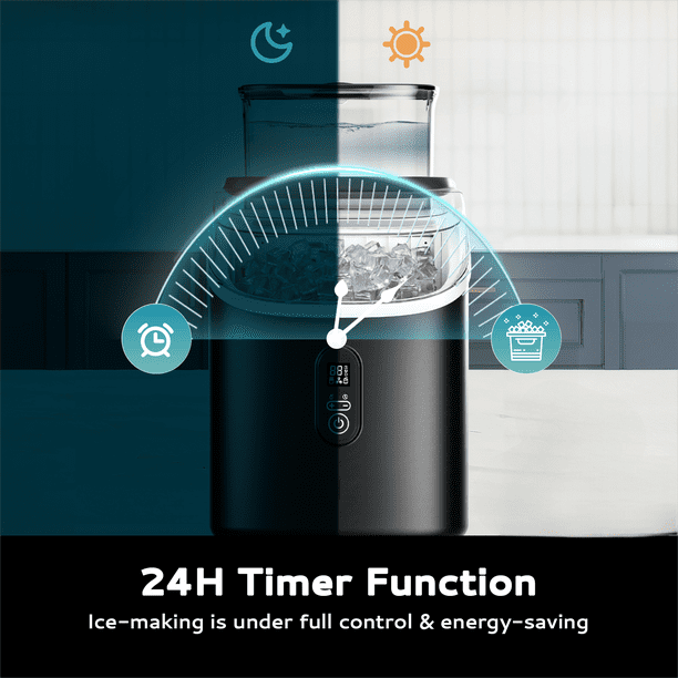 Euhomy Countertop Ice Maker Machine, 45lbs/24H, Self-Cleaning