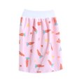 thumbnail image 2 of IROINNID Long Flare Skirt For Toddler Girls Baby Cotton Cute Cartoon Pattern Waterproof Impermeable Leak proof Diaper Pants Skirt, Pink, 2 of 4