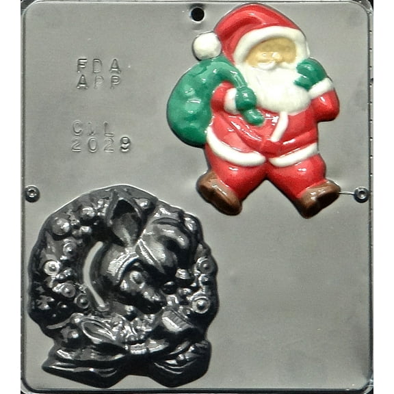 2029 Santa Piece, Reindeer Piece chocolate Candy Mold