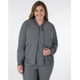 thumbnail image 5 of Hanes Comfort Fit Scrubs Women's Scrub Bomber Jacket Ebony Heather S, 5 of 10