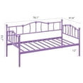 thumbnail image 3 of GloryStar Metal Twin DayBed, Sofa Bed with Headboard and Steel Slat Support, No Box Spring Required, Perfect for Small Living Spaces, 3 of 7