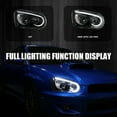 thumbnail image 2 of Spec-D Tuning Matte Black Projector Headlights w/ LED Light Bar Compatible with 2004-2005 Subaru Impreza RS/ WRX/ Outback/ STI, Left + Right Pair Headlamps Assembly, 2 of 5