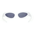 thumbnail image 4 of High Fashion Trendy Wrap Around 90s Sport Plastic Sunglasses Frost Black, 4 of 4