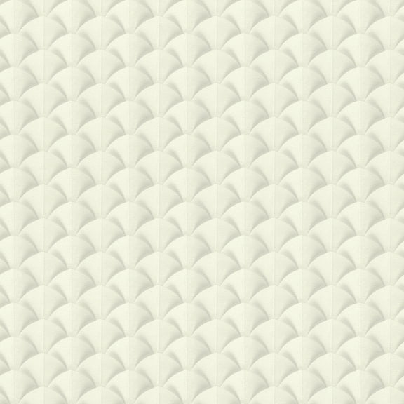 Rasch Lanux Off-White Fan Wallpaper, 20.5-in by 33-ft, 56.4 sq. ft