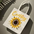 thumbnail image 2 of Crafty Sunflower Tote Bag - Natural Canvas Vibrant Design with Heart Perfect for Shopping Travel & Parties - Reusable & Multifunctional, 2 of 6