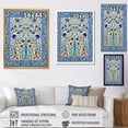 thumbnail image 4 of Designart "Moroccan Door in Blue Tiles III" Abstract Framed Wall Art - Modern Blue Abstract Tile Living Room Framed Canvas Art, 4 of 6