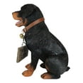 thumbnail image 3 of Guest Welcome Realistic Rottweiler Dog With Jingle Collar Sign Decor Statue 13"H, 3 of 7