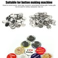 thumbnail image 3 of 100 Set Pin Back Button Parts, Metal Plastic DIY Round Button Badge Parts For DIY Accessories Badge Corsage, 3 of 8