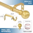thumbnail image 3 of Urbanest Adjustable Volle Single Curtain Rod Set – 5/8 - Inch Diameter, With Gold Rod, 28–84 Inches, 3 of 6
