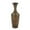 Dark Brown Tall Floor Solid Trumpet 8" x 8" x 23", variant on DecMode 23" Tall Floor Dark Brown Bamboo Wood Vase with Lacquer