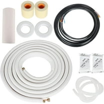 25FT Air Conditioning Copper Tubing Hose Extension 1/4" and 3/8" Twin Copper Hoses Insulated Copper Hoses Fit for Mini Split Air Conditioner
