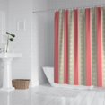 thumbnail image 3 of Shower Curtain Set with Snap-in,Red Beige Abstract Line Style (2) Shower Curtains Waterproof Shower Liner,Decorative Polyester Bathroom Curtain,72x72Inch, 3 of 4