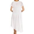 thumbnail image 2 of Sakkas Everyday Essentials Cap Sleeve Caftan Dress / Cover Up - White - One Size, 2 of 6