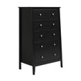 thumbnail image 4 of Jela Solid Wood 5 Drawer Dresser - Black, 4 of 10