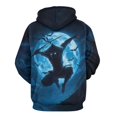 thumbnail image 2 of LAOLIUSN Men’s All-Over Print Ninja Hoodie – 3D Moon Warrior Graphic Pullover Sweatshirt, Stretch Fabric S–4XL, 2 of 7