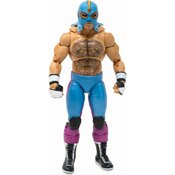 Boss Fight Studio Konnan, Legends of Lucha Libre Premium Collectible Action Figure – Highly Articulated Figurine with Accessories Including Microphone, Interchangeable Hands, & Alternate Mask – 1:12