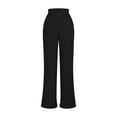 thumbnail image 5 of Maean Knit Cotton Pants for Women Elastic Waist Wide Leg Loose Casual Versatile Comfy Trousers with Pockets, 5 of 7