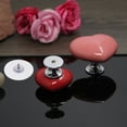 thumbnail image 4 of mmirethe 3pack/lot Unique Coeur et Poisson en Forme de Bouton d'Armoire avec Poignée d'Armoire Colorée Bouton de Tiroir Durable Trompette Rouge, 4 of 6