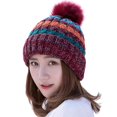 thumbnail image 1 of Gorro de punto de invierno para mujer gorro de ganchillo gorros cálidos SPink, 1 of 1