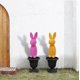 thumbnail image 3 of Estaca de jardín con forma de conejito de Pascua colorido para decoración primaveral al aire libre Tapón de plástico con diseño resistente a la intemperie Yulucky, 3 of 8