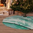 thumbnail image 6 of Sikiie Old Green Wooden 30-48 inches {designName} Print Christmas Tree Skirt Snowman Xmas Tree Skirt with Edge Christmas Decorations for Holiday Party-48", 6 of 7