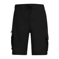 thumbnail image 4 of Cargo Shorts for Men Elastic Waist Summer Casual Straight Leg Knee Length Hiking Shorts with Pockets, 4 of 7