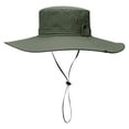 thumbnail image 1 of Sombrero para el sol, sombrero de pescador de ala ancha con protección UV, plegable con correa para la barbilla, 1 of 5
