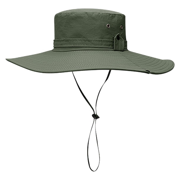 Sombrero para el sol, sombrero de pescador de ala ancha con protección UV, plegable con correa para la barbilla
