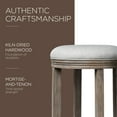 thumbnail image 4 of Maven Lane Eva Bar Stool in Reclaimed Oak Finish w/ Ash Grey Fabric Upholstery, 4 of 6