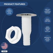 Five Oceans White Nylon/Stainless Steel Thru-Hulls with stud for hose, 3/4 inches FO2558
