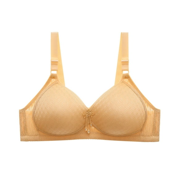 Women's Front Side Buckle Lace Bra - Wireless, Adjustable, Yoga/Sleep Wear