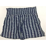 Three Dots Womens Pull On Shorts (Navy Stripe Batik, Small)