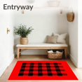 thumbnail image 3 of ODIKA 5'x7' Machine Washable Non-Slip Area Rug, Festive Buffalo Check Holiday Decorative High Traffic Rug, Red, 652195, 3 of 5