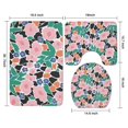 thumbnail image 3 of Pioneer Flower Floral Print Pattern Bathroom Rugs Sets 3 Piece,Toilet Cover Set,Absorbent Non Slip Bathroom Mats Sets with U-Shaped Contour Rug Toilet Rug Set, 3 of 5