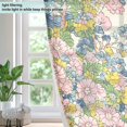 thumbnail image 4 of Yayeee Window Curtains Light Filtering 63"x42" Grommet Panel Pair Home Living Room Decor, Pink Floral Wave, 4 of 7