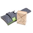 thumbnail image 2 of 6 Piece Tegu Pocket Pouch Prism Magnetic Wooden Block Set, Natural, 2 of 3