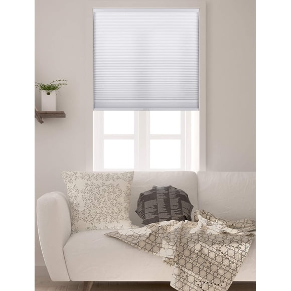 Arlo Blinds Single Cell Light Filtering Cordless Cellular Shades, Color: Pure White, Size: 52" W x 60" H