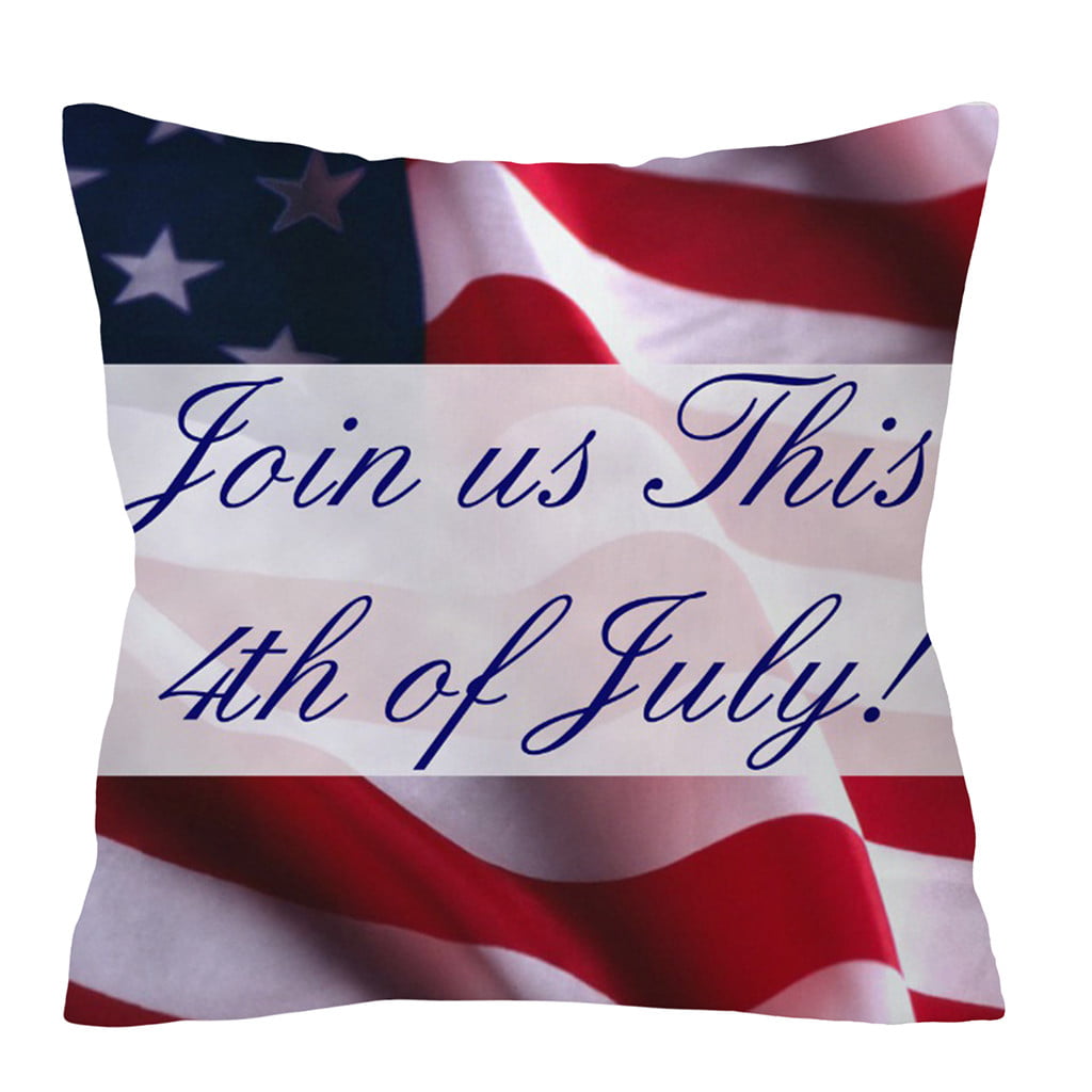 Independence Day 4th Of July Pillow Cases Sofa Cushion Cover Home Pillow Case CA 