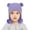 Purple, variant on Paiwinds Kids Winter Knitted Beanie Hat with Ear Flaps & Pom Poms - Warm Fleece Lined Cap for Boys Girls 2-12 Years, Cute Bear Ear Design, Soft Stretch Fit for Cold Weather