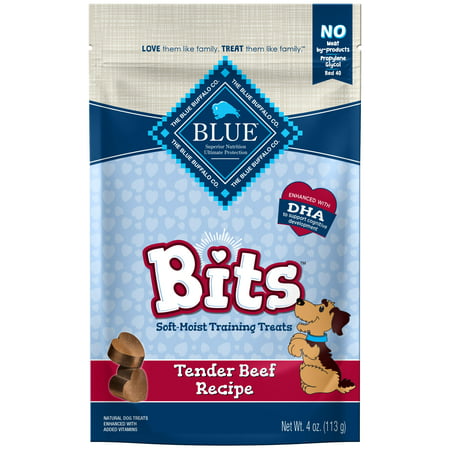 Blue Buffalo Bits Soft-Moist Beef Recipe Training Dog Treats, 4-oz (Best Puppy Treats For Potty Training)