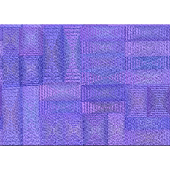 Ahgly Company Indoor Rectangle Patterned Purple Mimosa Purple Area Rugs, 2' x 5'