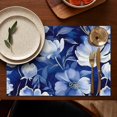 thumbnail image 4 of Pioneer Flower Floral Print Pattern Summer Placemats Table Placemats Set Of 6-Linen Kitchen Washable Placemats Table Mats 12x18 Inch Non-Slip Heat Resistant, 4 of 5