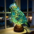 thumbnail image 7 of chaungfeng Blue Resin Birds Night Light, Retro Decorative Bedside Night Lamp with Unique Animal Designs, Handmade Table Lamp for Christmas Decor, Desk Light for Home, Office, Bedroom, 7 of 7